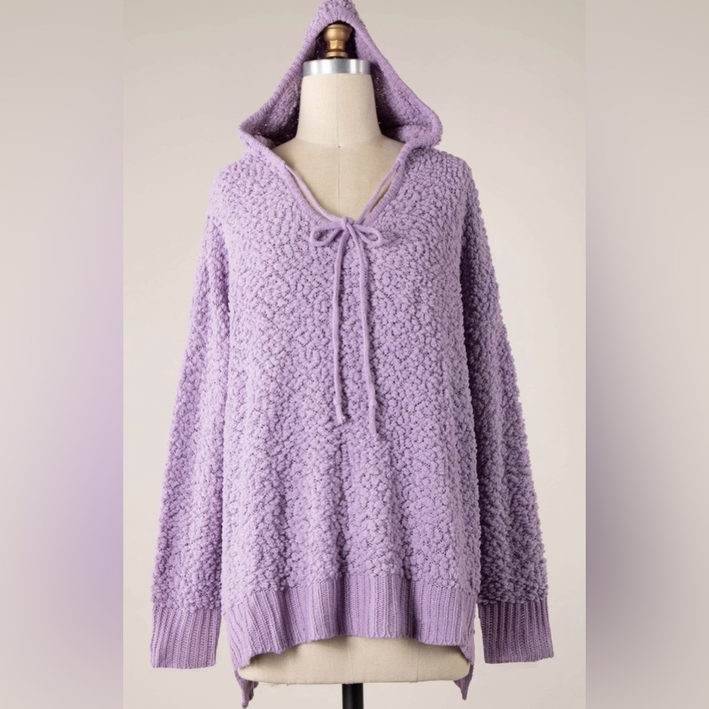 Shop Priceless Lavender Knit popcorn Hoodie soft cozy s/m